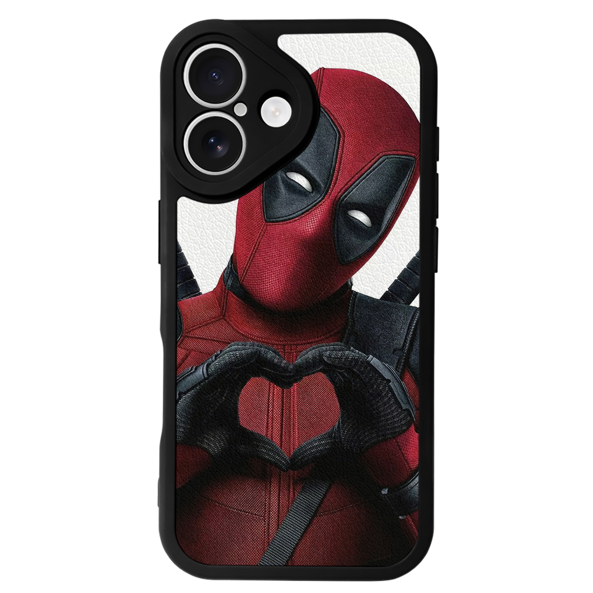 （画像用） Deadpool デッドプール 【iPhone 16シリーズ対応】シリコンスマホケース（レザー調） 材質：シリコン